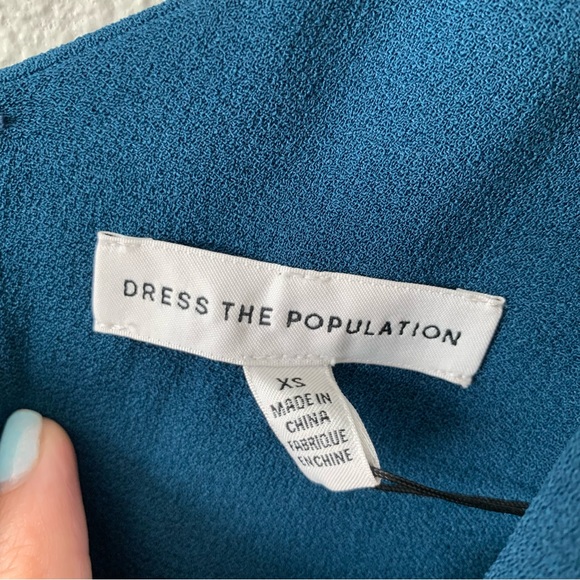 Dress The Population Lyla Dress in Peacock Blue Size XS. - Picture 6 of 15